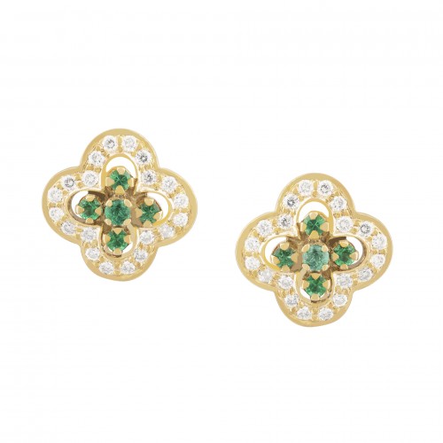 EMERALD  EARRING _ EE 27